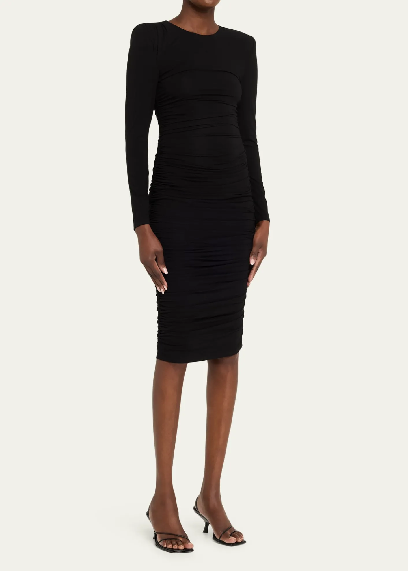 L'AgencePaityn Shirred Stretch Jersey Dress