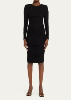 L'AgencePaityn Shirred Stretch Jersey Dress
