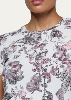 L'AgenceRessi Short-Sleeve Butterfly Vine Tee