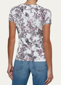 L'AgenceRessi Short-Sleeve Butterfly Vine Tee
