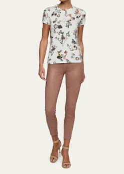 L'AgenceRessi Short-Sleeve Butterfly Charm Tee