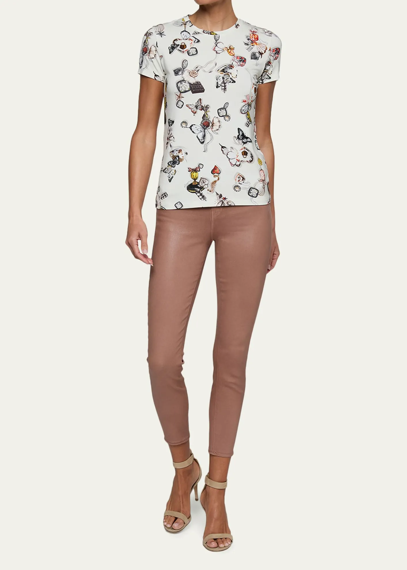 L'AgenceRessi Short-Sleeve Butterfly Charm Tee