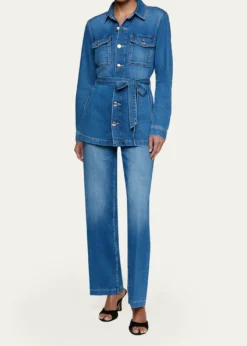 L'AgenceSamaya Denim Safari Jacket