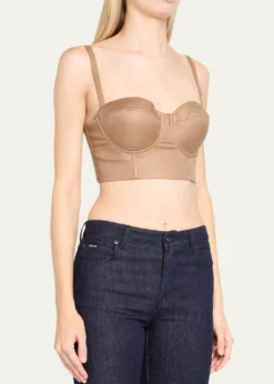 L'AgenceSonya Satin Bralette Bustier Top