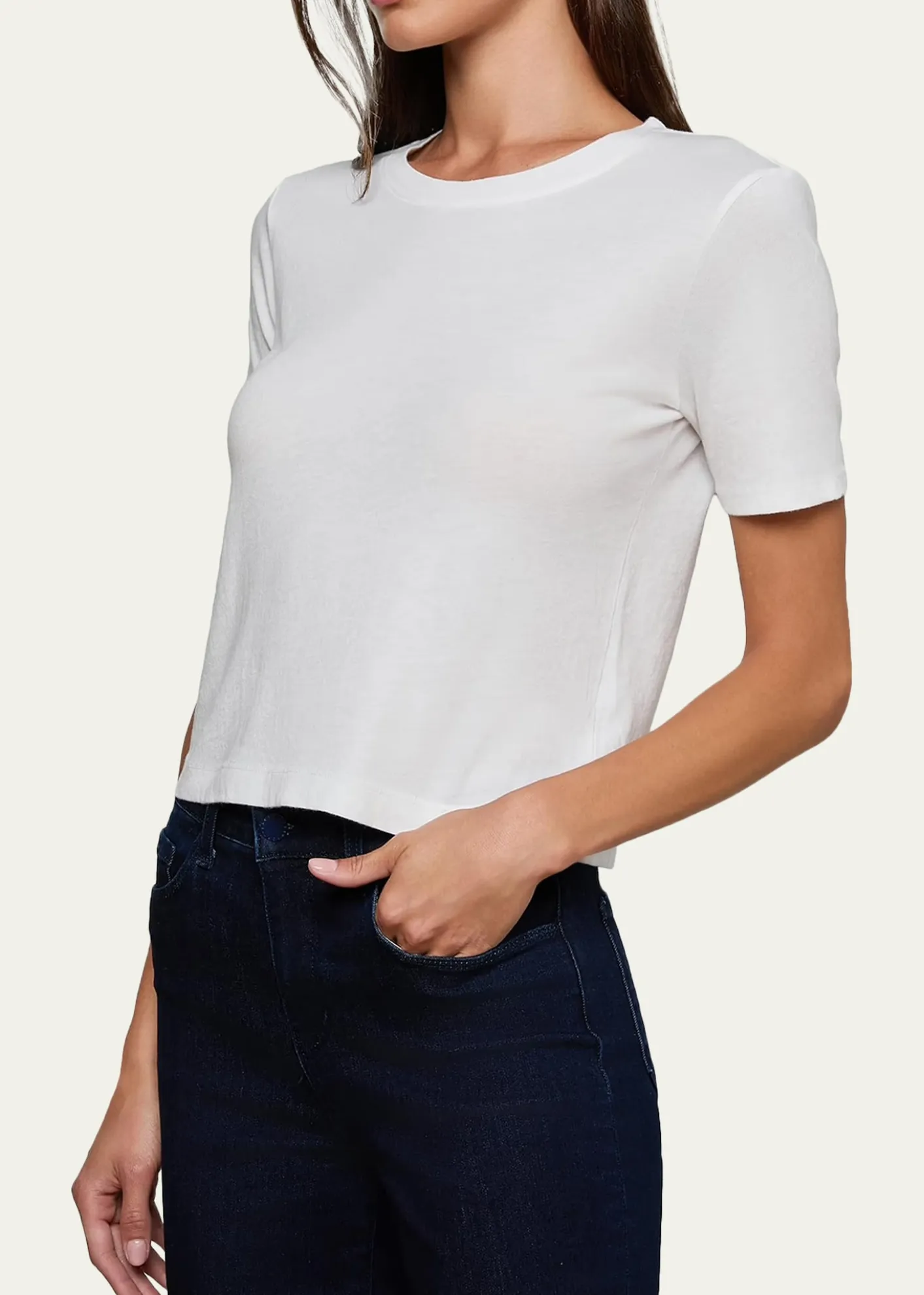 L'AgenceStormy Short-Sleeve Crop Tee