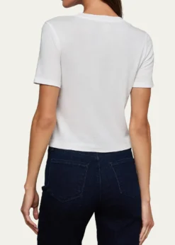 L'AgenceStormy Short-Sleeve Crop Tee