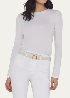 L'AgenceTess Long-Sleeve Crewneck Tee