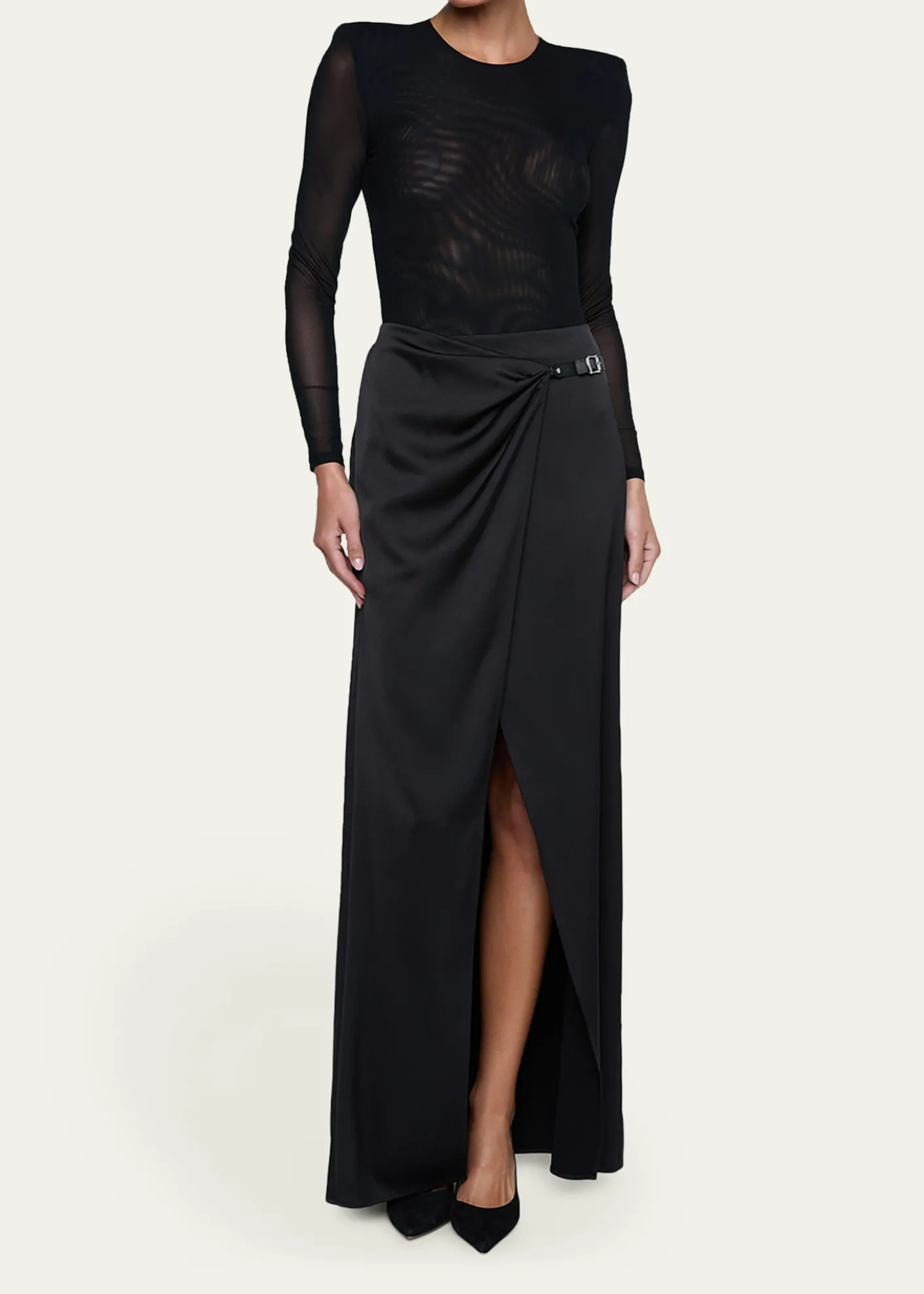L'AgenceTrista Stretch Mesh Bodysuit