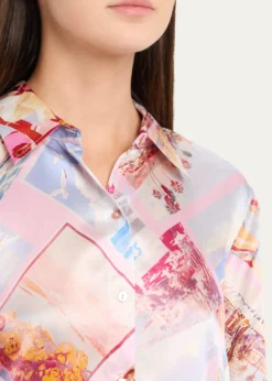 L'AgenceTyler Silk Button-Front Blouse