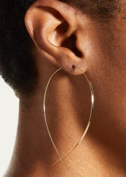 LanaFlat 14K Upside Down Hoop Earrings
