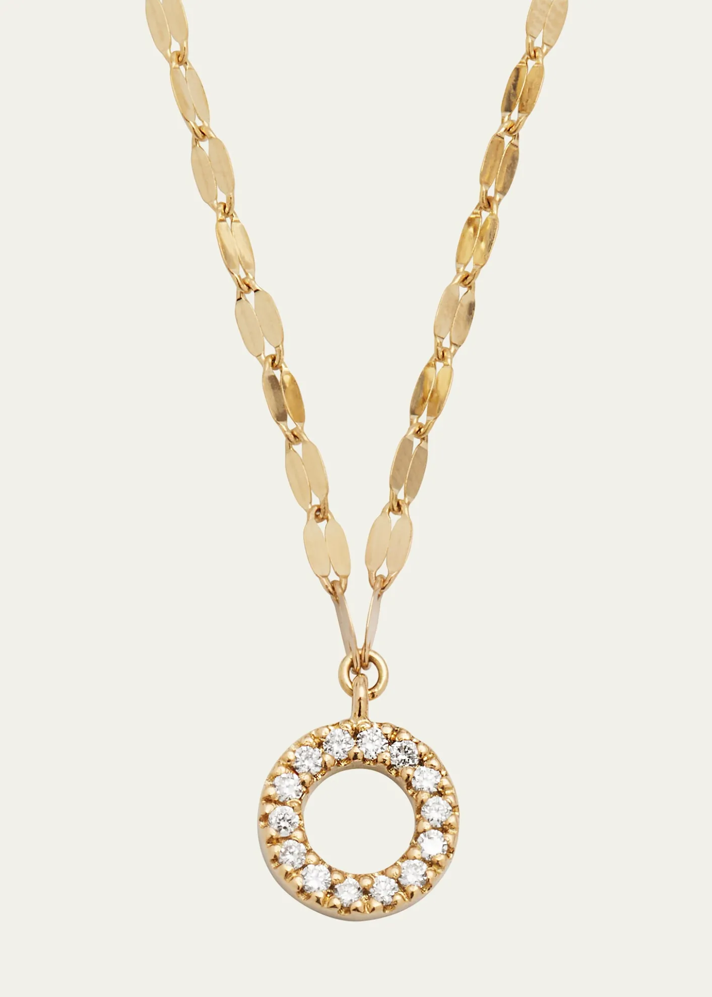LanaFlawless 14K Gold Open Circle Pendant Necklace
