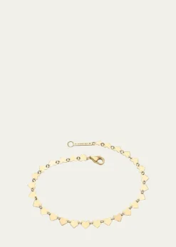 Lana14K Gold Laser Heart Chain Bracelet