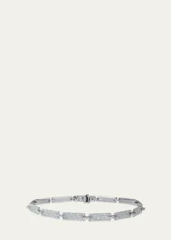 Lana14K White Gold Diamond Tag Bracelet, 7"L