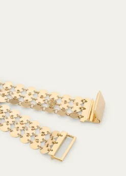 Lana14K Yellow Gold Laser Chainmail 3-Row Bracelet