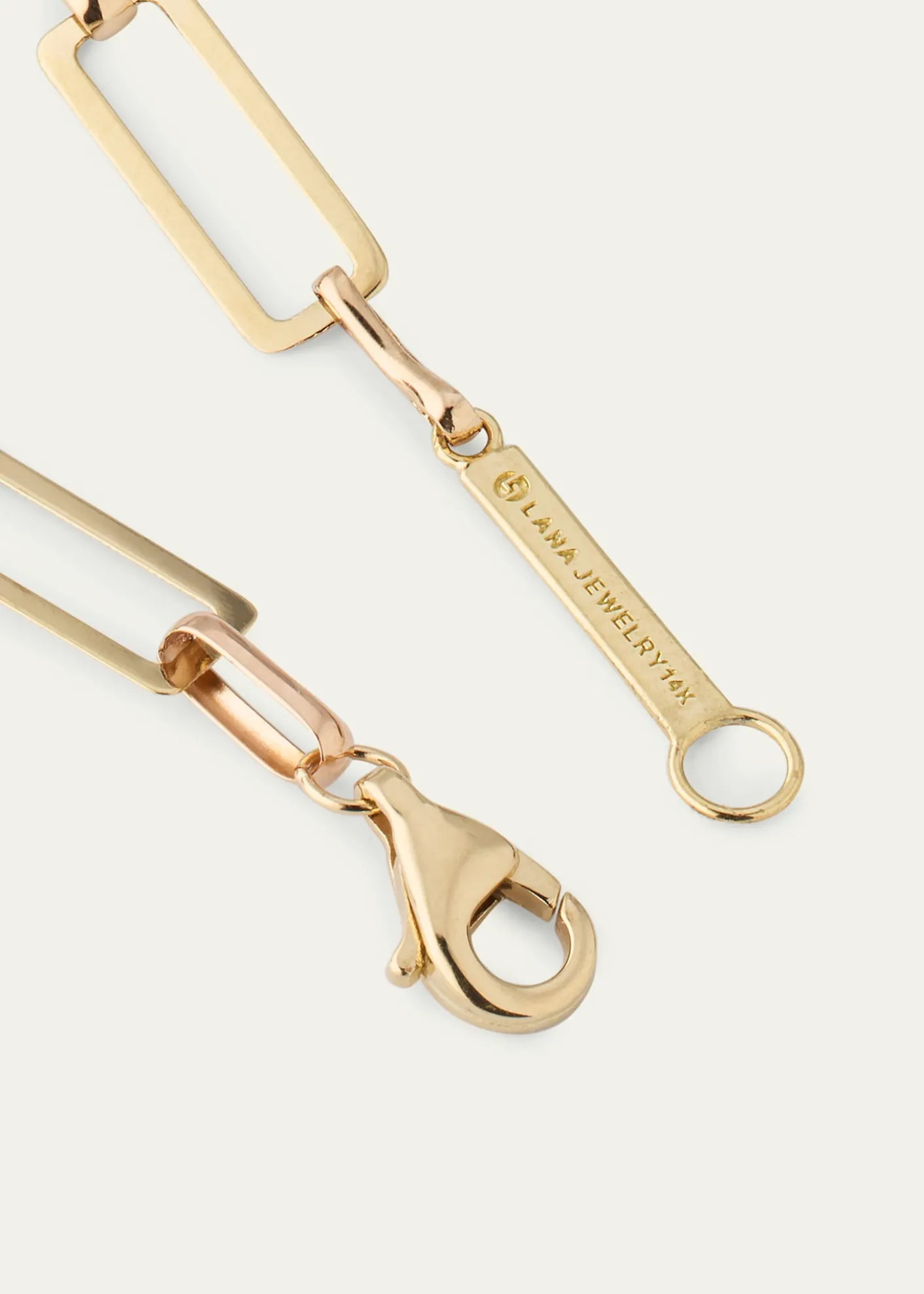 Lana14K Yellow Gold Paperclip Chain Bracelet