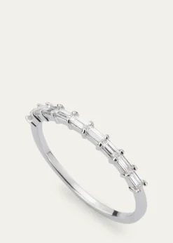 Lana14K Gold Baguette Diamond Half Eternity Band Ring