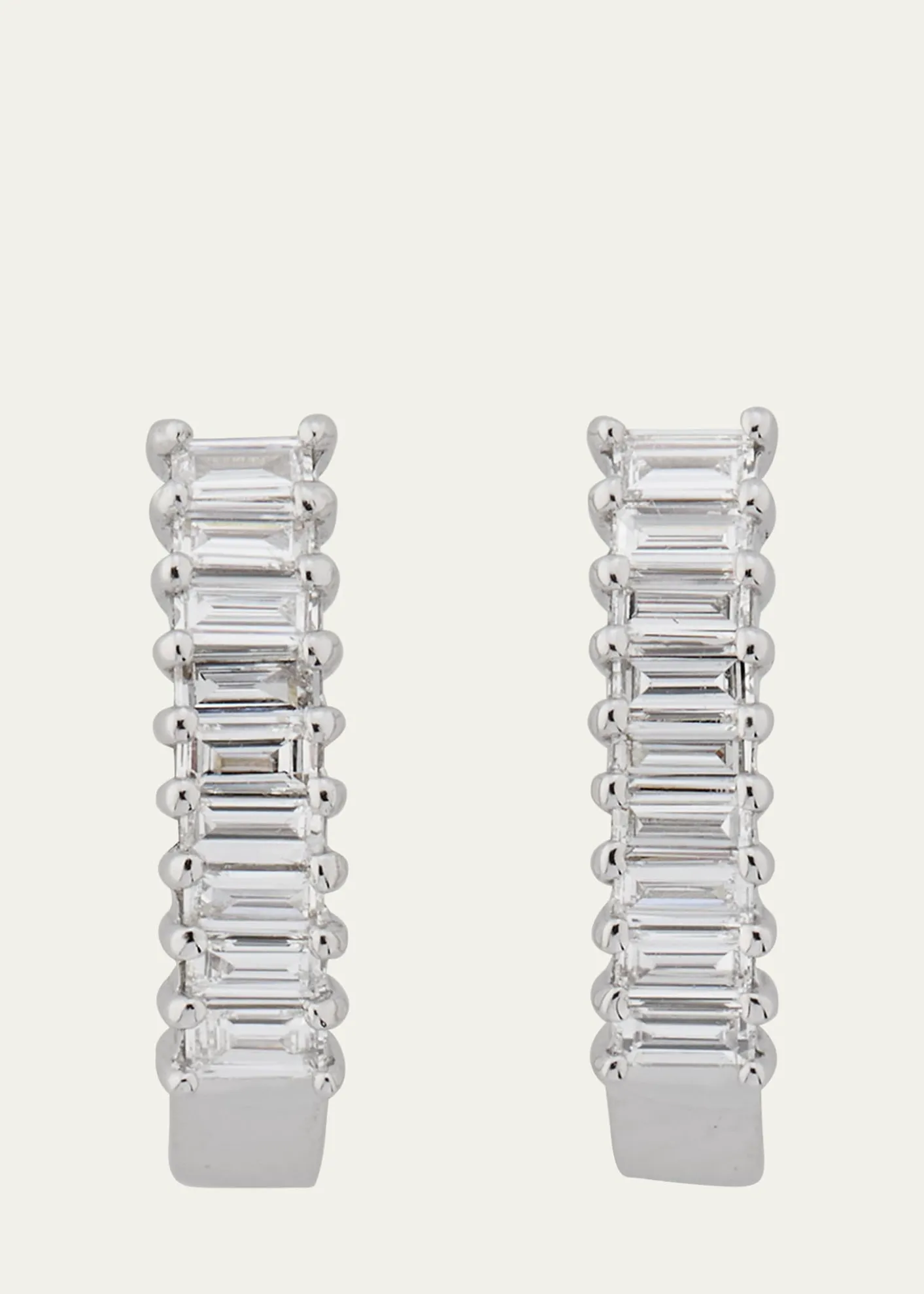 Lana14K Gold Baguette Diamond Huggie Earrings, 0.5 tcw
