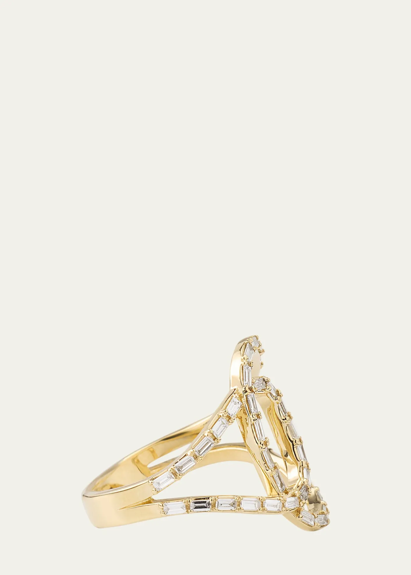 Lana14K Gold Baguette Diamond Illuminating Ring
