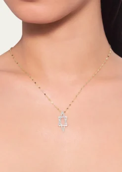 Lana14K Gold Baguette Diamond Star of David Pendant Necklace