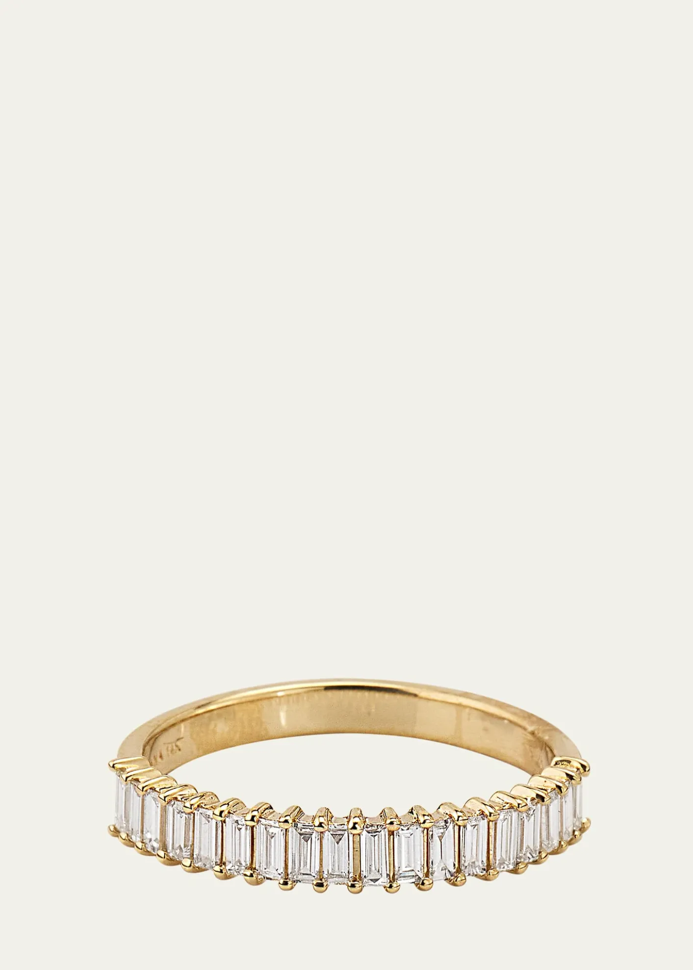 Lana14K Gold Baguette Diamond Stackable Ring