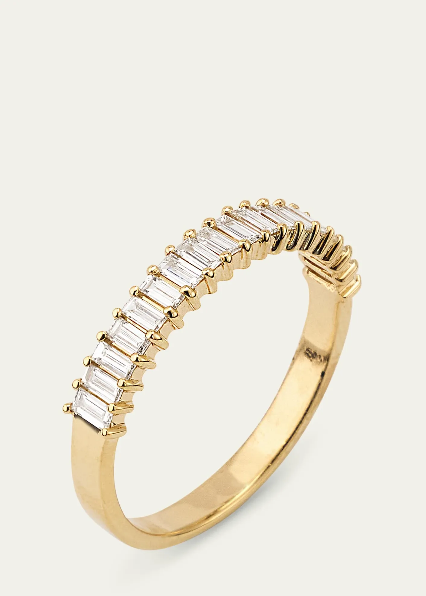 Lana14K Gold Baguette Diamond Stackable Ring