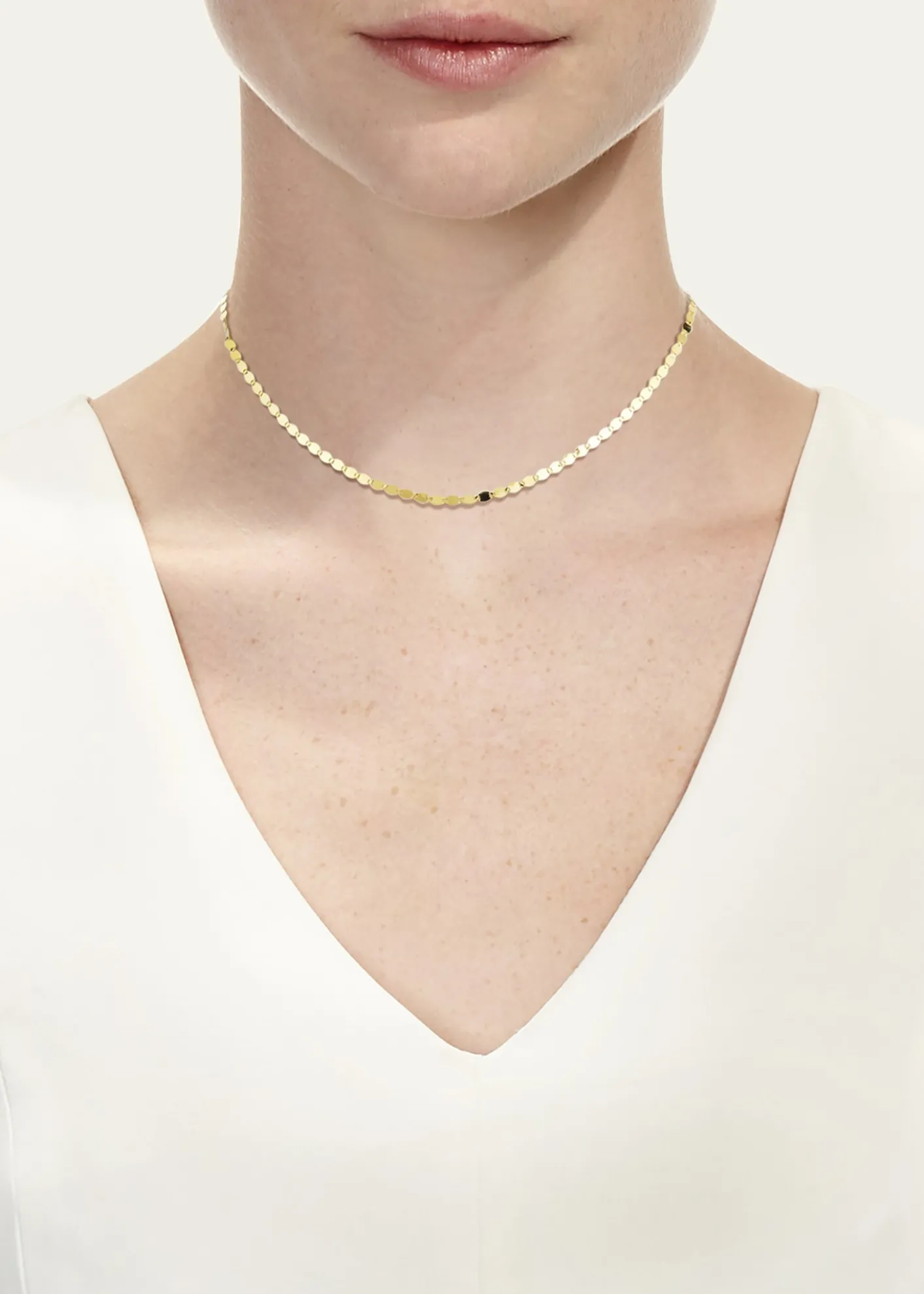 Lana14K Gold Bond Nude Chain Choker Necklace