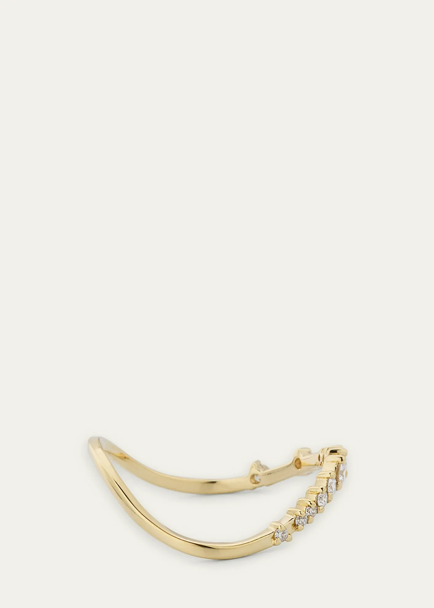 Lana14K Gold Curved Solo Diamond Constellation Ring