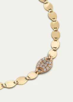 Lana14K Gold Diamond Disc Necklace