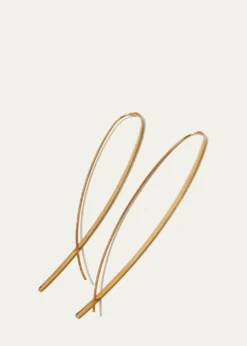 Lana14K Gold Elite Narrow Upside Down Hoop Earrings