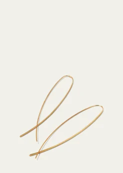 Lana14K Gold Elite Narrow Upside Down Hoop Earrings