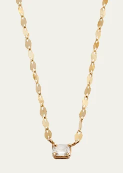 Lana14K Gold Emerald-Cut Diamond Pendant Necklace
