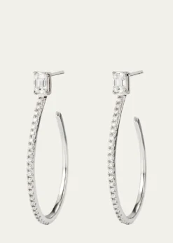 Lana14K Gold Flawless Diamond Teardrop Hoop Earrings, 35mm