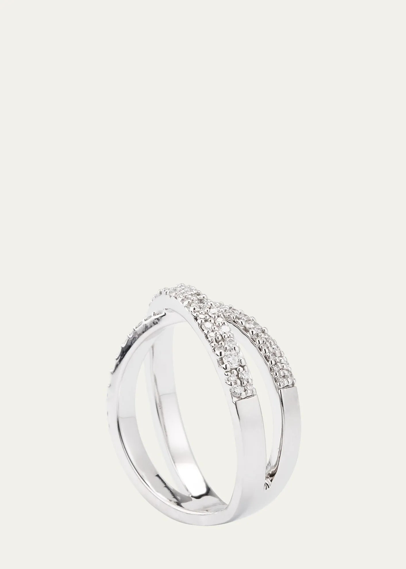 Lana14K Gold Flawless Diamond Vanity Crisscross Ring
