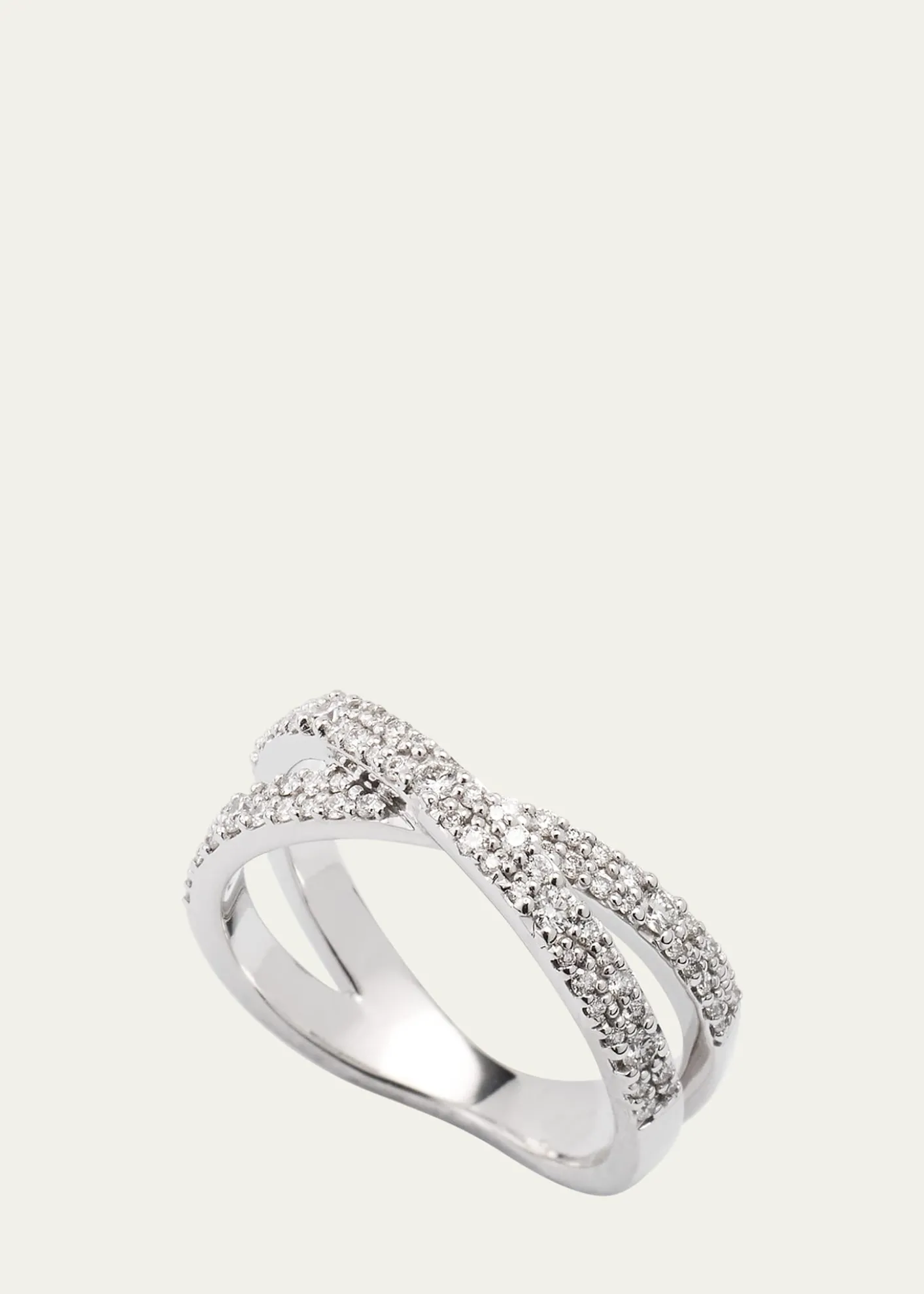 Lana14K Gold Flawless Diamond Vanity Crisscross Ring