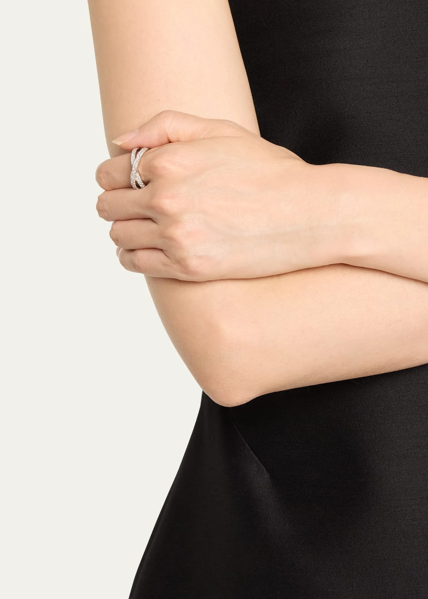 Lana14K Gold Flawless Diamond Vanity Crisscross Ring
