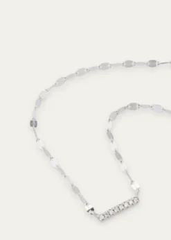 Lana14K Gold Flawless Mini Diamond Bar Pendant Necklace