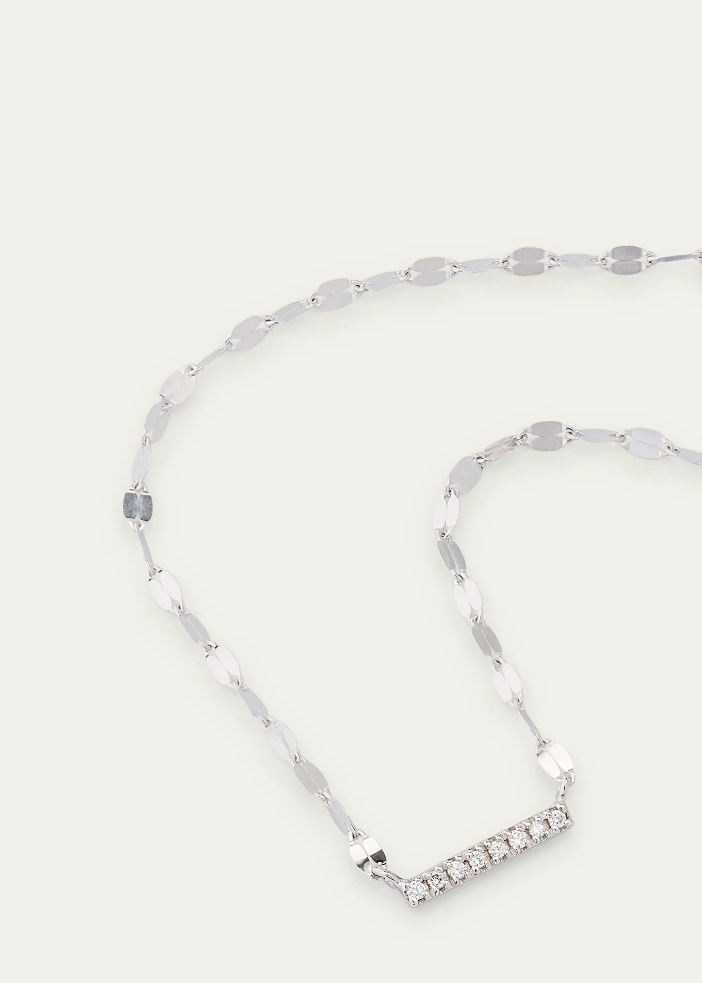 Lana14K Gold Flawless Mini Diamond Bar Pendant Necklace