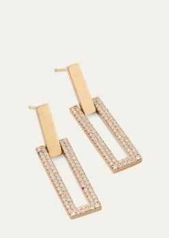 Lana14K Gold Flawless Open Tag Earrings