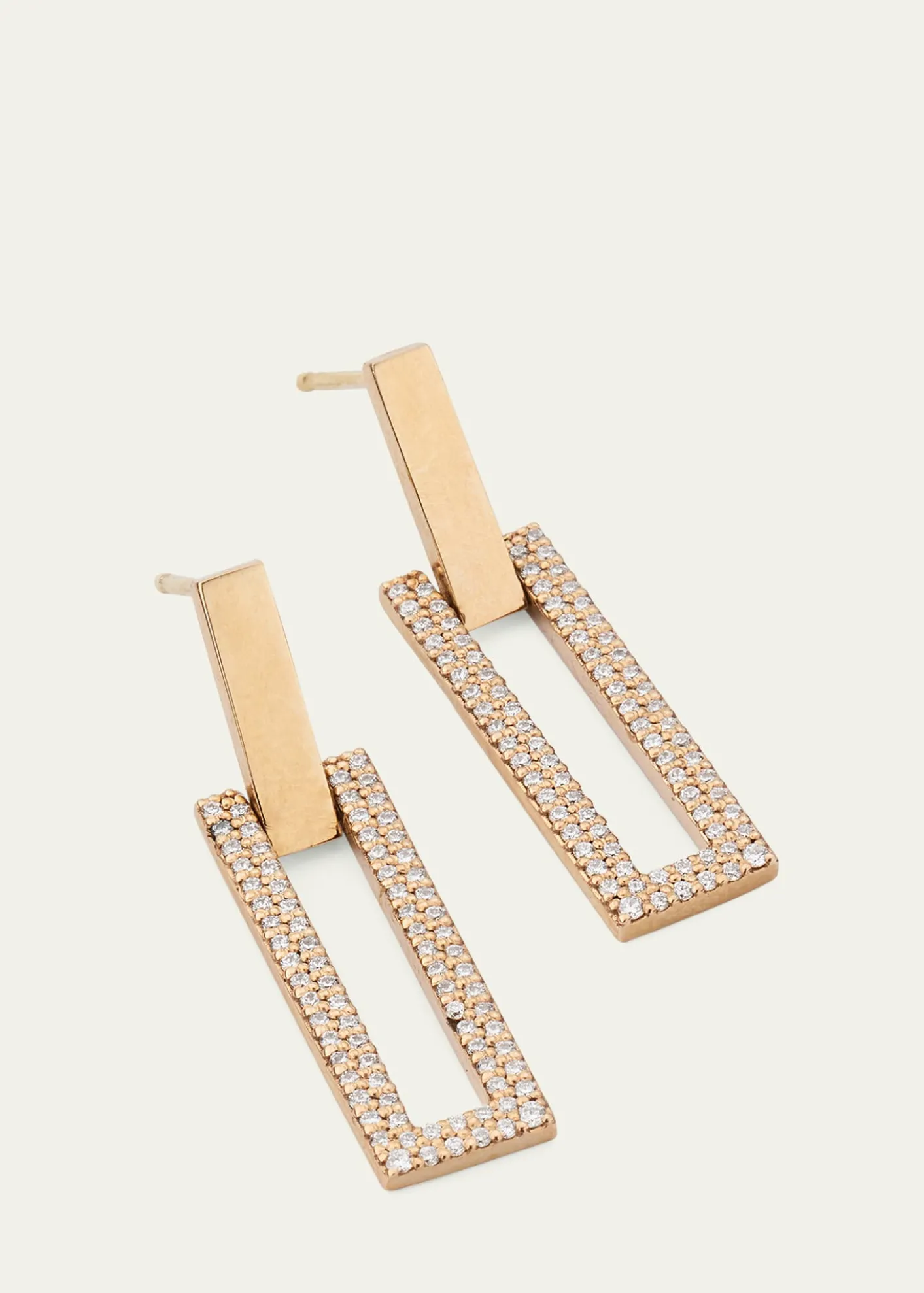 Lana14K Gold Flawless Open Tag Earrings