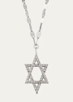 Lana14K Gold Flawless Star of David Pendant Necklace with Jump Ring, 16-18