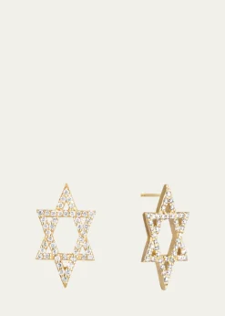 Lana14K Gold Flawless Star of David Stud Earrings
