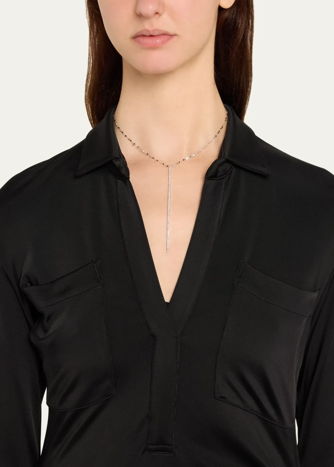 Lana14K Gold Flawless Tennis Lariat with Diamonds