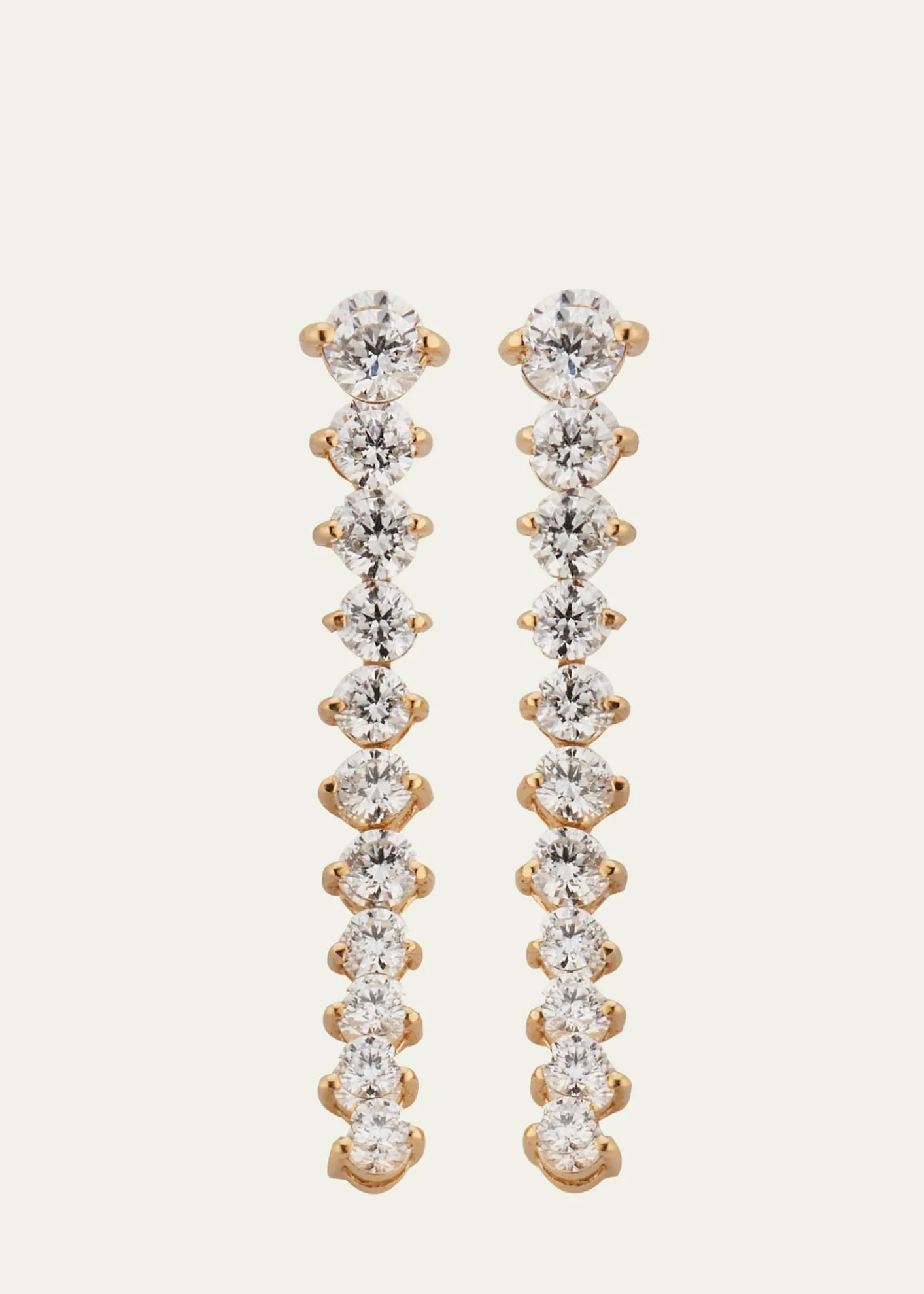 Lana14K Gold Flawless Tennis Linear Diamond Ear Crawlers
