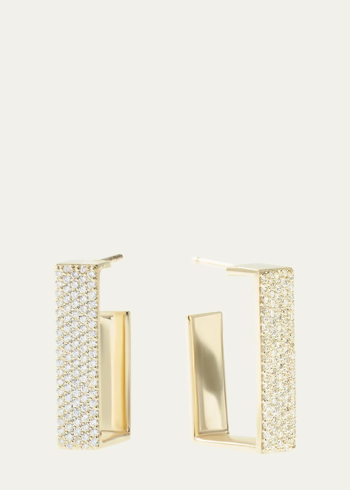 Lana14K Gold Flawless Vanity Diamond Geometric Hoop Earrings