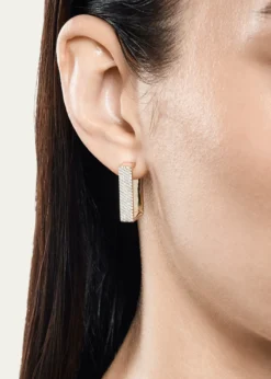 Lana14K Gold Flawless Vanity Diamond Geometric Hoop Earrings