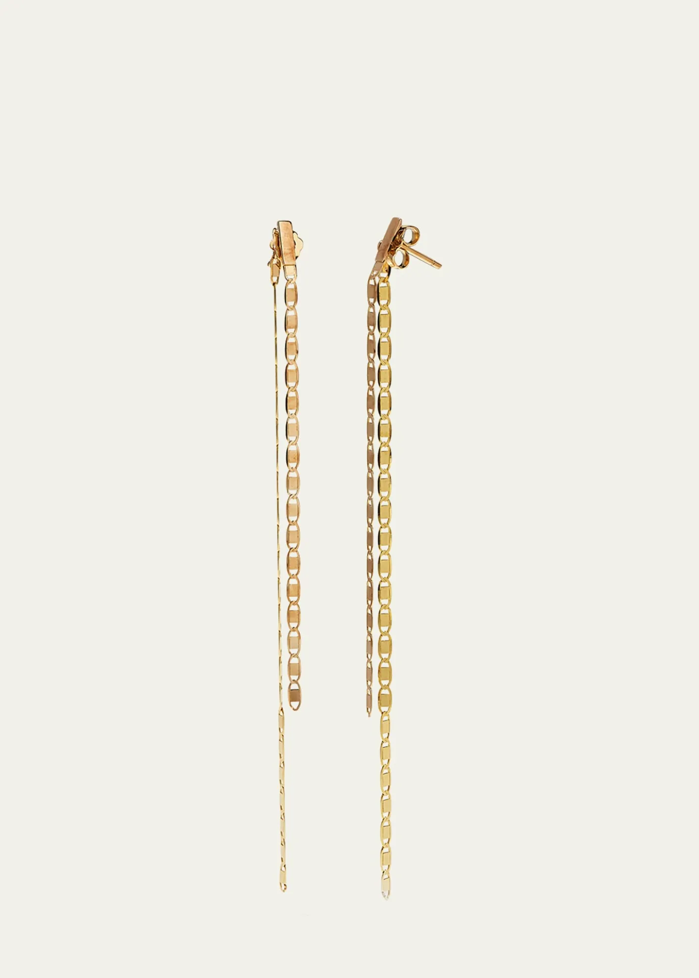 Lana14K Gold Linear Malibu Dusters Front and Back Earrings
