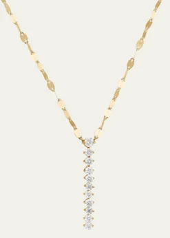 Lana14K Gold Mini Flawless Diamond Tennis Lariat Necklace