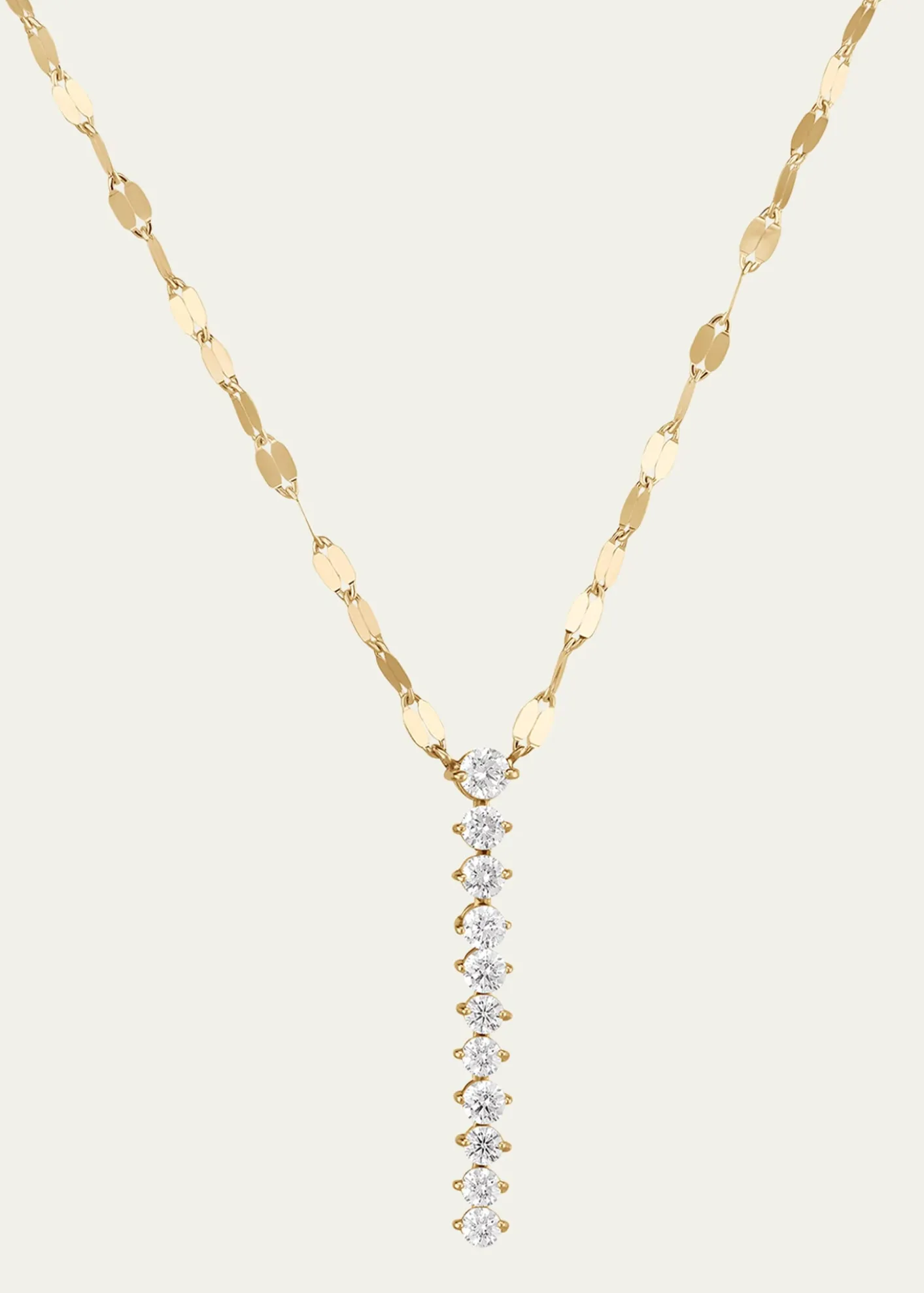 Lana14K Gold Mini Flawless Diamond Tennis Lariat Necklace