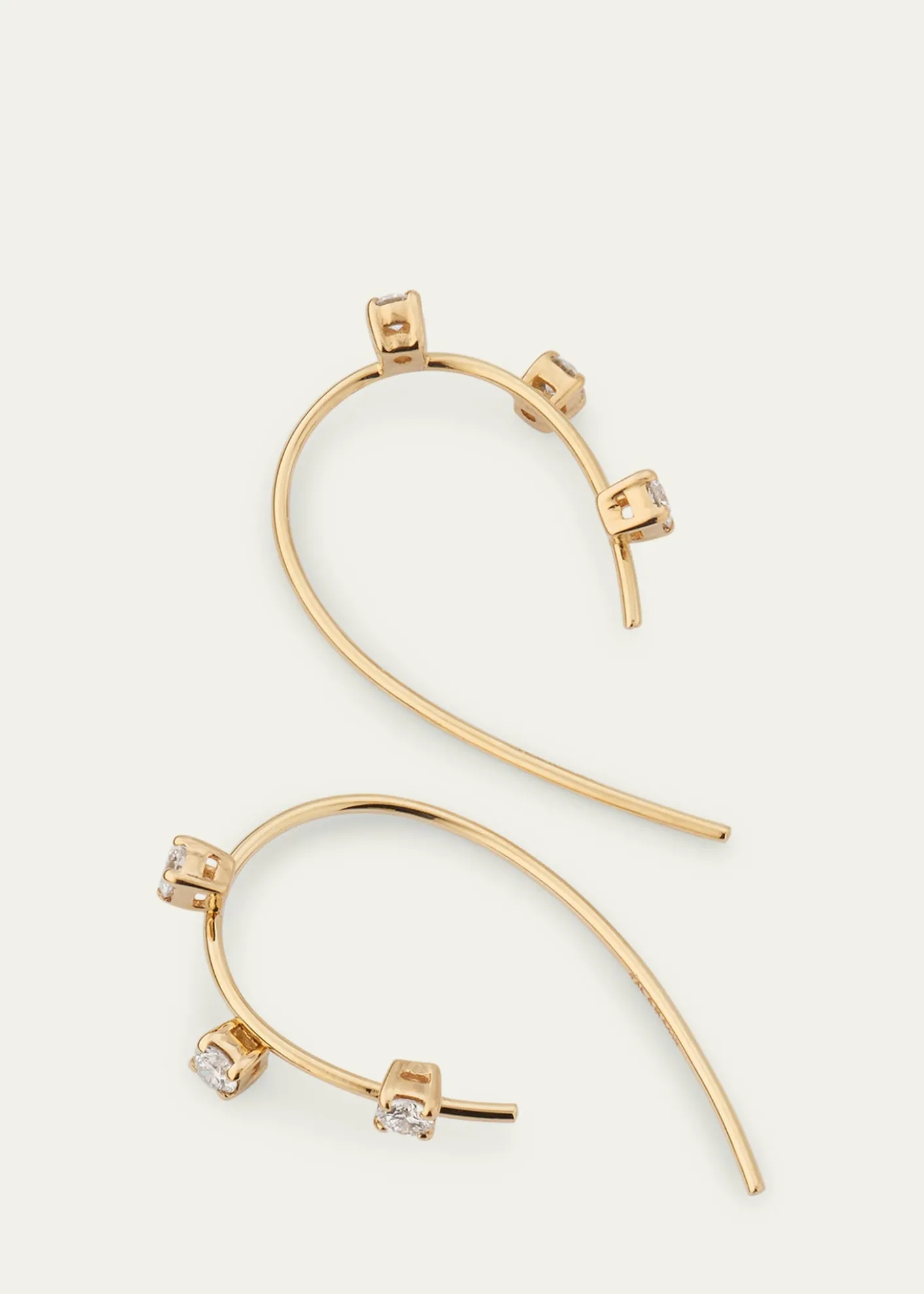 Lana14K Gold Mini Solo Hooked On Hoop Earrings