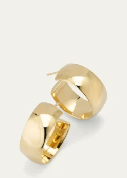 Lana14K Gold 25mm Curved Bold Hollow Hoops